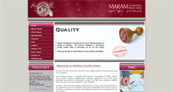 Desktop Screenshot of maramconstructions.com